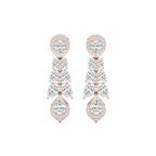 2 ½ ctw Pear and Round LGD Drop Earrings