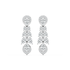 2 ½ ctw Pear and Round LGD Drop Earrings