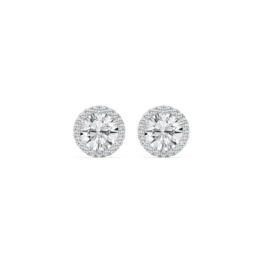 2 ⅓ ctw Round LGD Halo Stud Earrings - Platinum