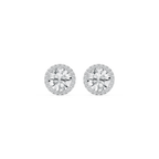 2 ⅓ ctw Round LGD Halo Stud Earrings - Platinum