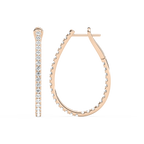 2 ¹⁄₆ ctw Round LGD Pave Inside Out Hoop Earrings - 14K Rose Gold / F-VS2