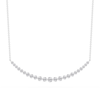 2 ctw Round LGD Shared Prong Smile Necklace - 16 to 18 Inches