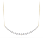 2 ctw Round LGD Shared Prong Smile Necklace - 16 to 18 Inches