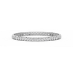 2 ⅜ ctw Round LGD Textured Mosaic Bangle Bracelet  - 7.25 Inches