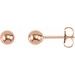 Ball Earrings with Bright Finish