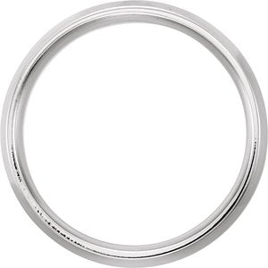 Beveled-Edge Comfort-Fit Flat Band