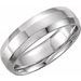 Beveled-Edge Comfort-Fit Flat Band