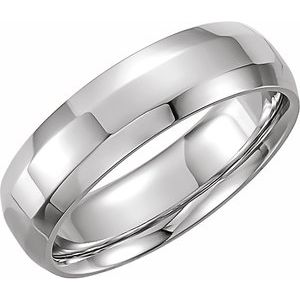 Beveled-Edge Comfort-Fit Flat Band
