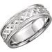 Milgrain Geometric Diagonal Grooved Band