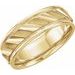 Milgrain Edge Diagonal Grooved Comfort-Fit Band