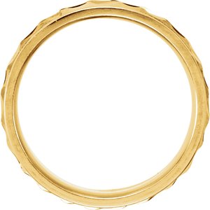 Milgrain Edge Diagonal Grooved Comfort-Fit Band