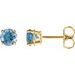 Round 4-Prong Lightweight Stud Earrings