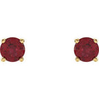 Round 4-Prong Lightweight Stud Earrings