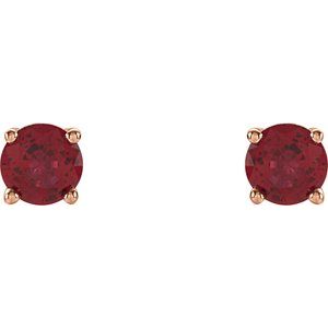 Round 4-Prong Lightweight Stud Earrings