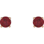 Round 4-Prong Lightweight Stud Earrings