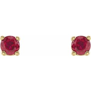 Round 4-Prong Lightweight Stud Earrings
