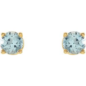 Round 4-Prong Lightweight Stud Earrings