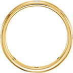 Accented Beveled-Edge Comfort-Fit Band with Brush Finish