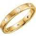 Accented Beveled-Edge Comfort-Fit Band with Brush Finish