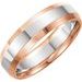Beveled-Edge Inlay Comfort-Fit Flat Band