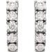 Accented J-Hoop Earrings