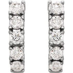 Accented J-Hoop Earrings