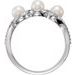 Three-Stone Halo-Style Pearl Ring