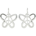 Butterfly Peace Sign Earrings