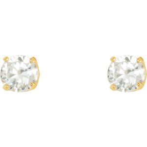 Round 4-Prong Inverness® Piercing Stud Earrings