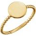 Be Posh® Engravable Beaded Signet Ring