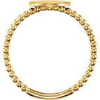 Be Posh® Engravable Beaded Signet Ring