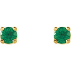 Round 4-Prong Lightweight Stud Earrings