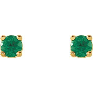 Round 4-Prong Lightweight Stud Earrings