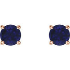 Round 4-Prong Lightweight Stud Earrings