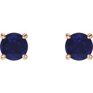 Round 4-Prong Lightweight Stud Earrings