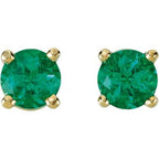 Round 4-Prong Stud Earrings