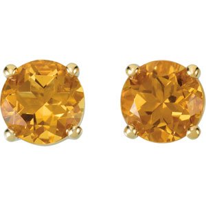 Round 4-Prong Stud Earrings