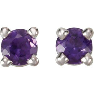 Round 4-Prong Stud Earrings