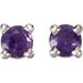 Round 4-Prong Stud Earrings