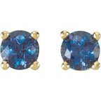 Round 4-Prong Stud Earrings