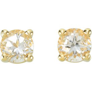 Round 4-Prong Stud Earrings