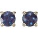 Round 4-Prong Stud Earrings
