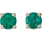Round 4-Prong Stud Earrings