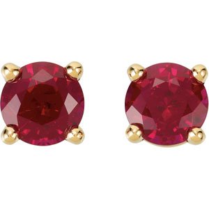 Round 4-Prong Stud Earrings