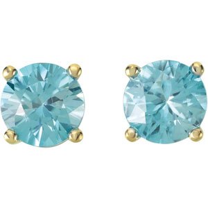 Round 4-Prong Stud Earrings