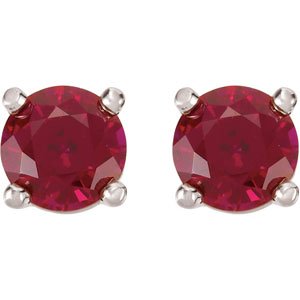 Round 4-Prong Stud Earrings