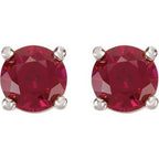 Round 4-Prong Stud Earrings