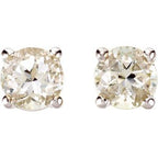 Round 4-Prong Stud Earrings