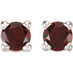 Round 4-Prong Stud Earrings