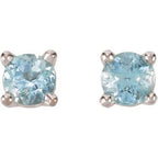 Round 4-Prong Stud Earrings